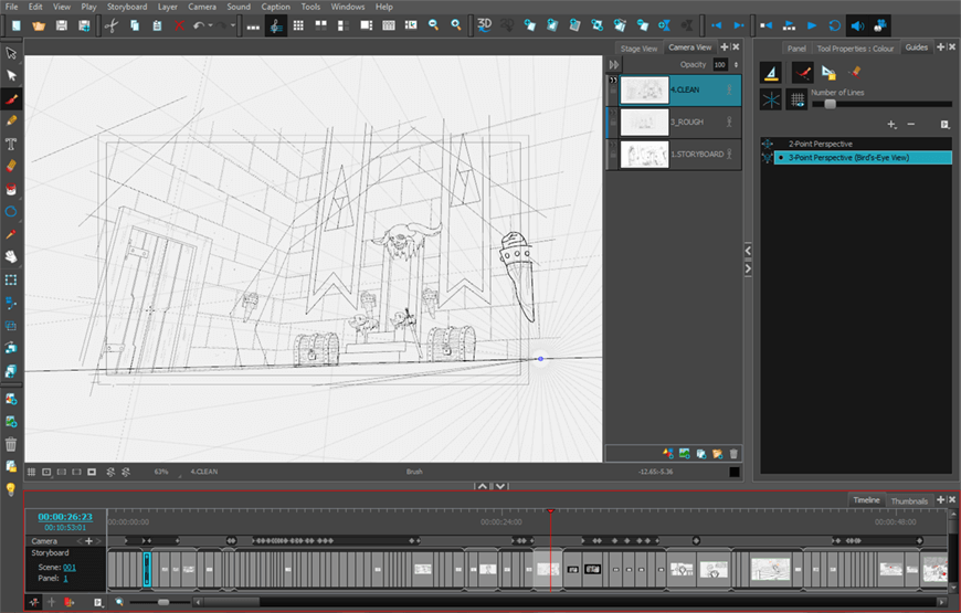 reverse panels toonboom storyboard pro